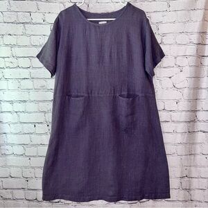 Via Vai by Pollero Vintage NWT Linen Shift Dress Purple‎ Size Large